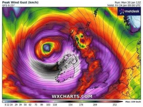 风暴Eowyn：可怕的地图显示了降雪和时速90英里的猛烈大风将摧毁英国的确切时间
