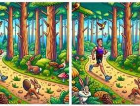 你能在15秒或更短的时间内发现这片林地的五个不同之处吗？