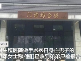 刚结婚男子在生殖医院做手术次日身亡：鉴定为药物过敏身亡