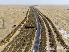 大国工程看新疆·天山观察丨阳光“养绿”首条零碳沙漠公路