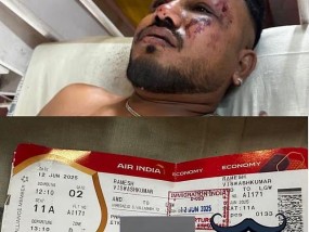印航空难一名幸存者从残骸中走出，母公司为每名死者赔一千万卢比